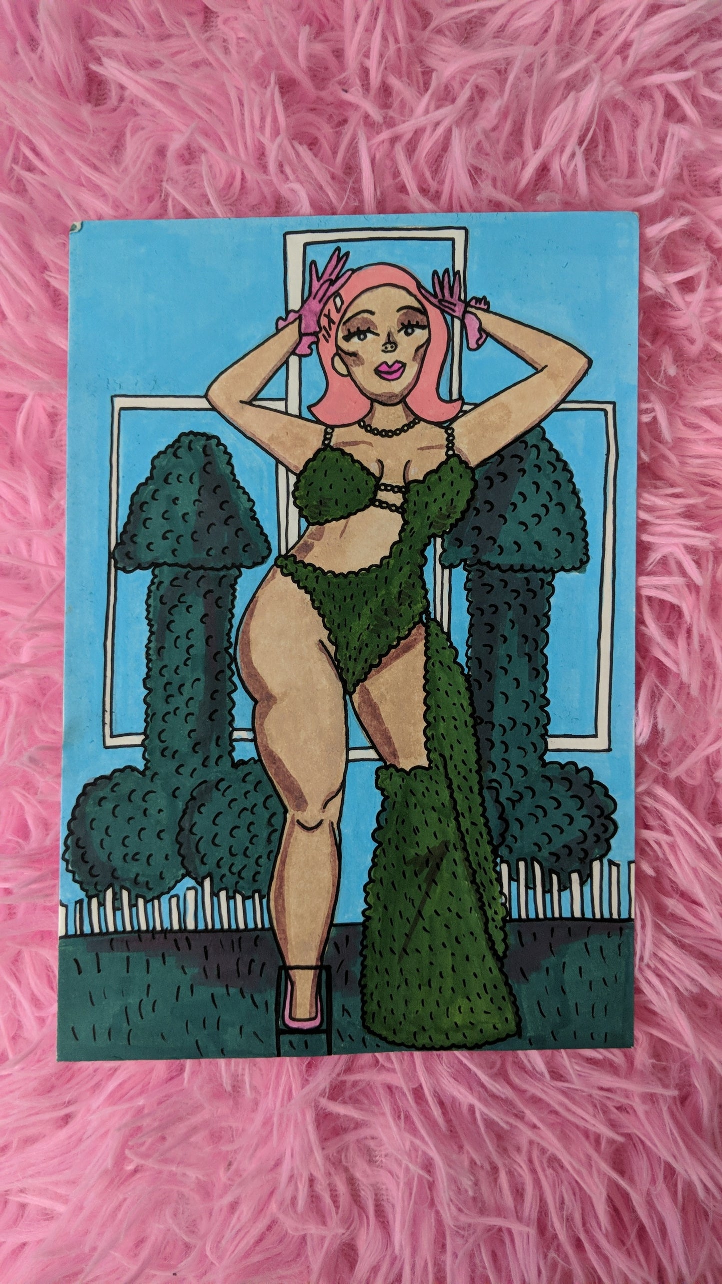 "Doja Cat Fashion Fanart" Painted Journal Page