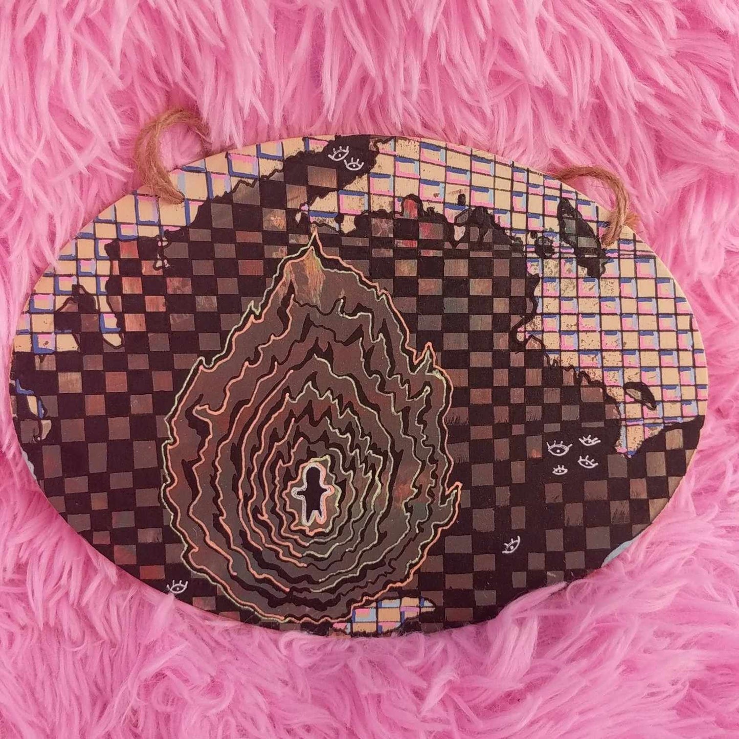 "Inside the Fire" Acrylic Painting