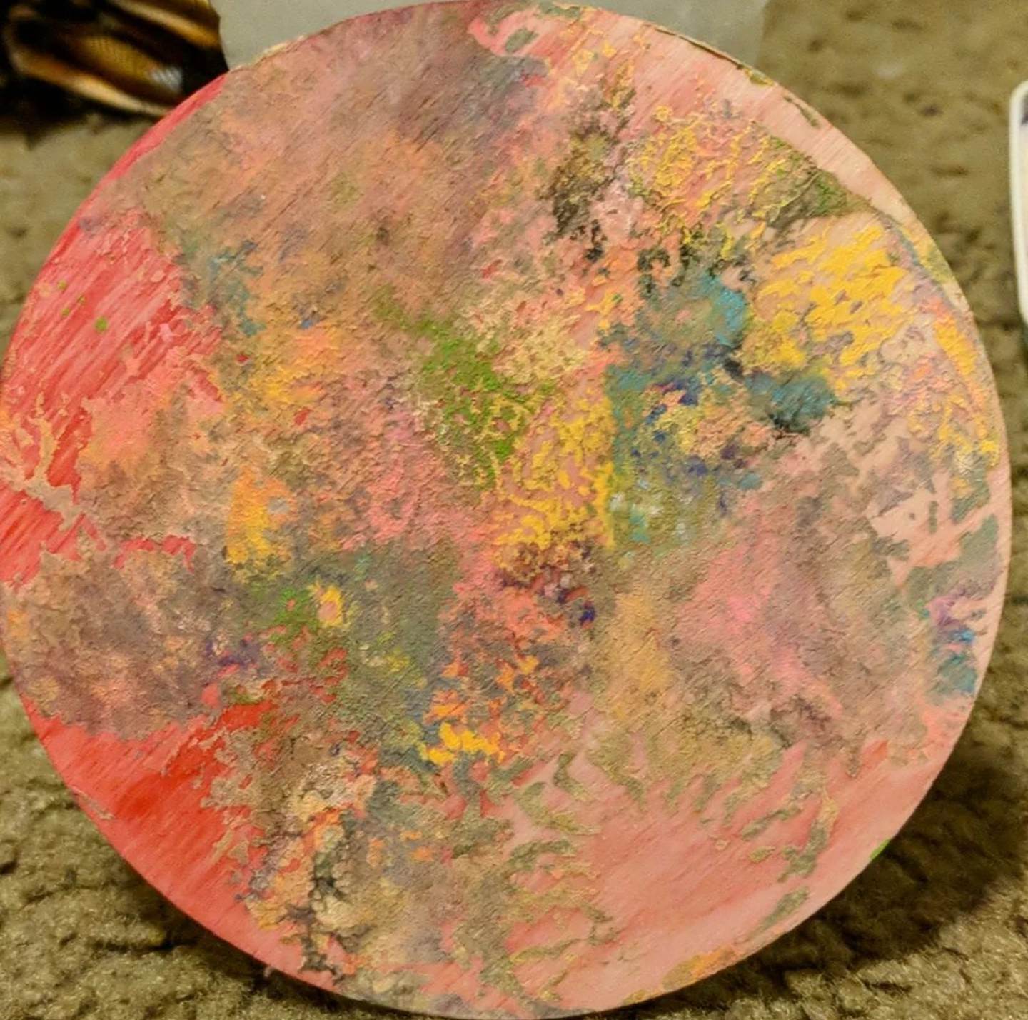 "Pink" Acrylic Painting Coaster