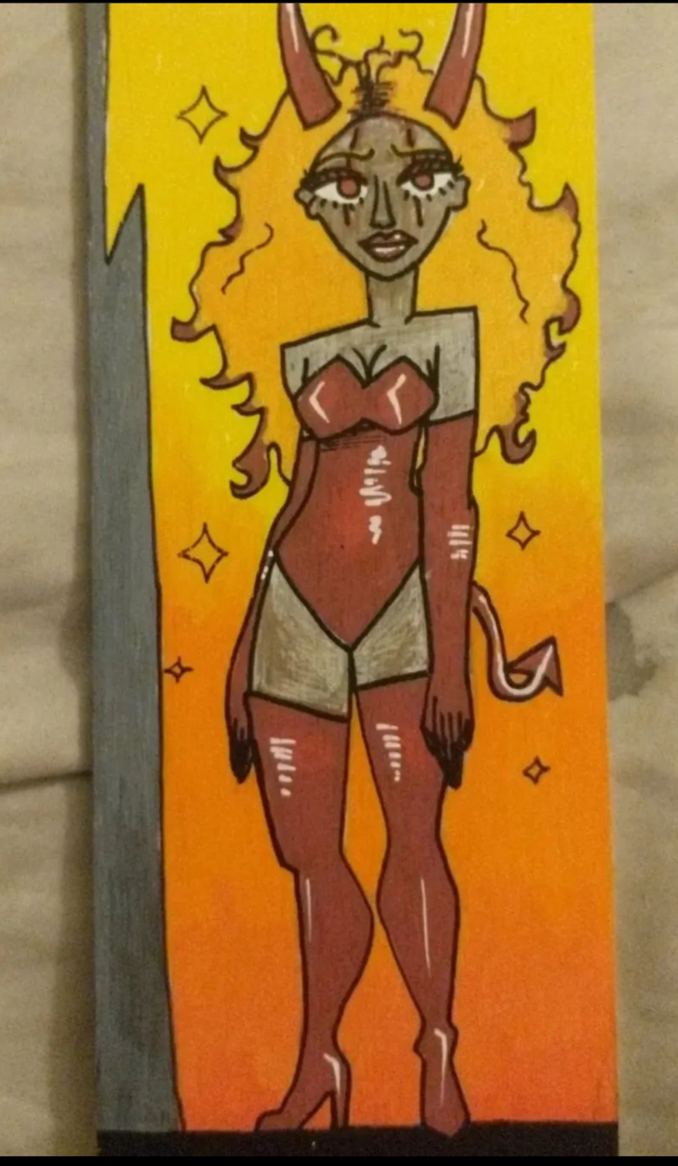 "Infernal Temptress" Acrylic Painting