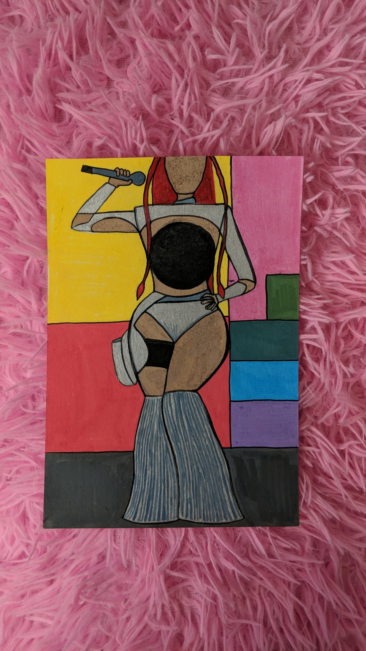 "Doja Cat Concert Fashion Fanart" Painted Journal Page