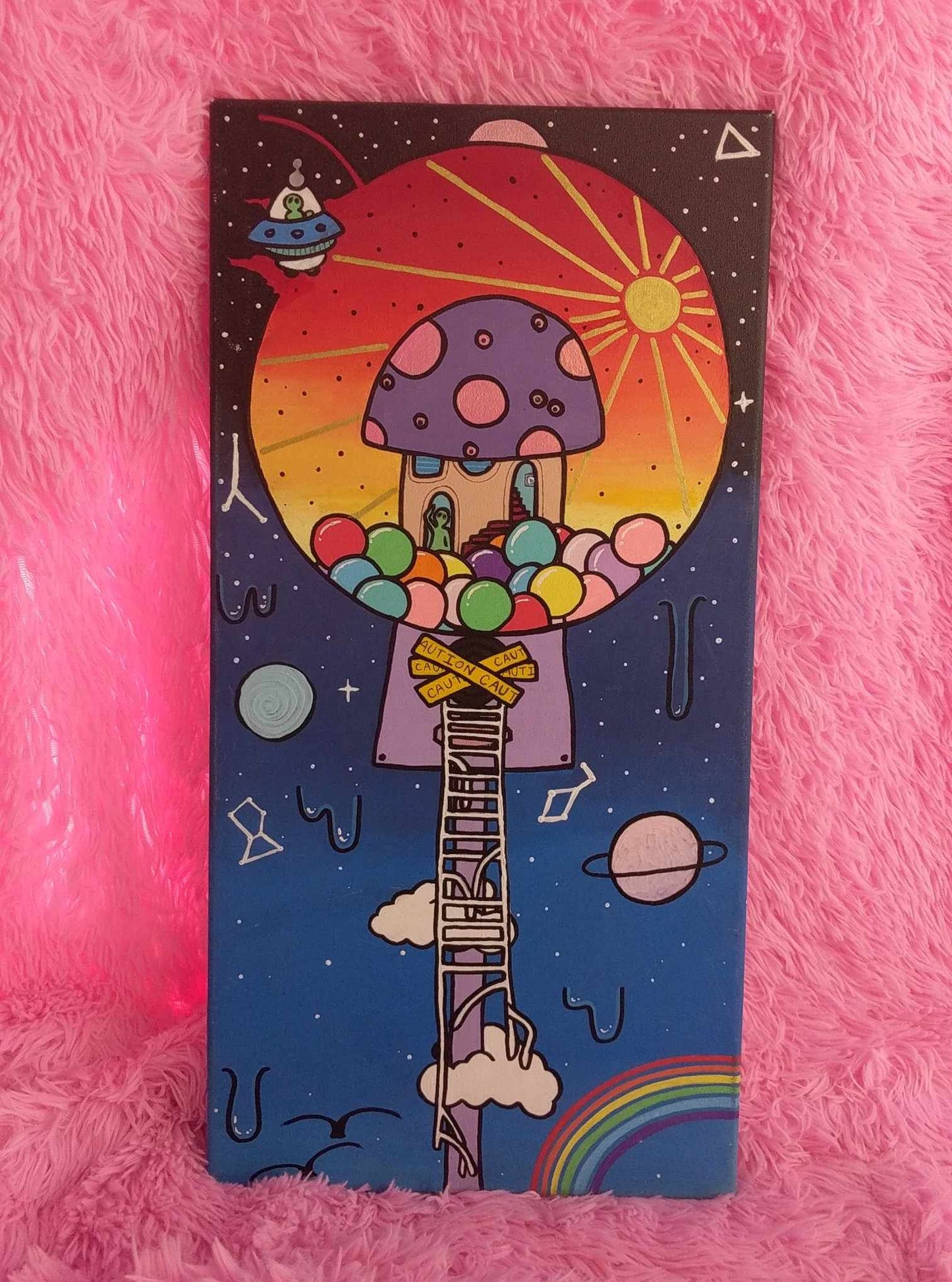 "Honey, I'm Home" Acrylic Painting