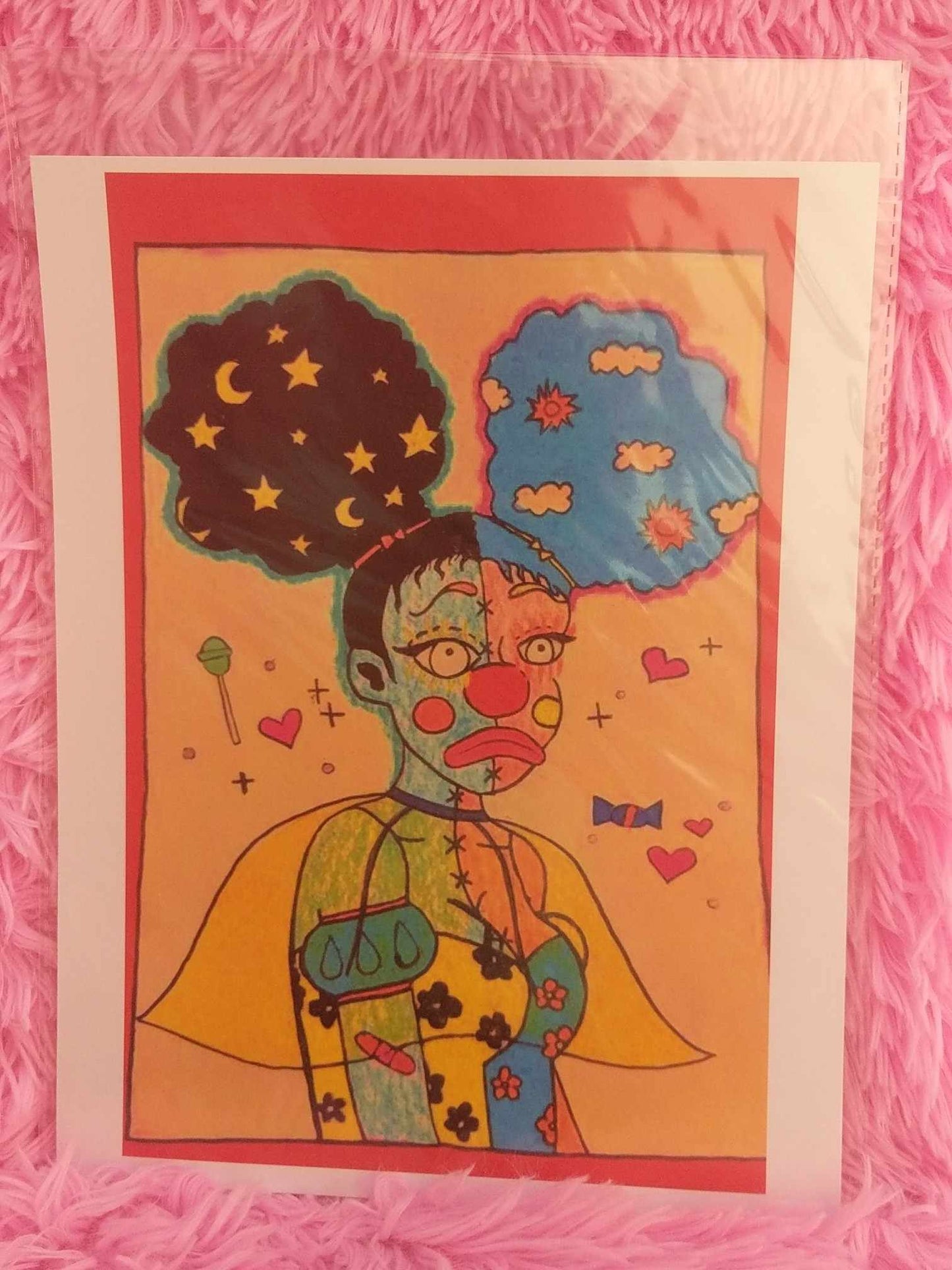 Prints: "Candy Clown"